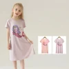Modal Kids Pajamas Teen Night Gown Short Sleeve Cute Cartoon Children Sleepwear Teenager Pyjamas Girls Nightdress