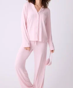 Pajamas for Women Woman Modal Cotton Rib Soft Lounge Wear Pink Pyjama Femme Pj Sets Two Piece Women's Pajamas Set