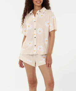 Women's  Printed Summer Pajamas Set Wholesale Clothing Two Pcs Set