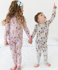 d Cartoon Characters Print Children Pajama Clothes Set Baby Boy Pajamas 2 Piece Girls Milk Silk Pajamas for Kids