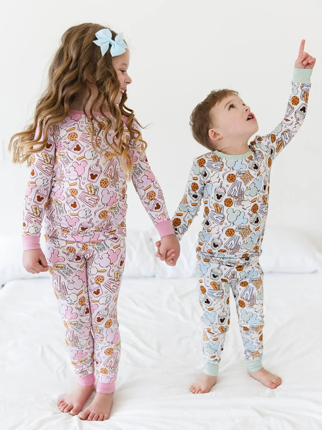 d Cartoon Characters Print Children Pajama Clothes Set Baby Boy Pajamas 2 Piece Girls Milk Silk Pajamas for Kids