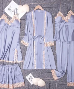 Wholesale or  Girls' and Women's Sleepwear Silk Pajamas Set