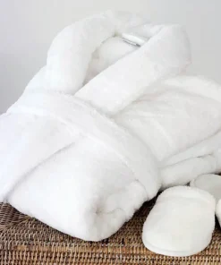 100% Cotton White Terry Cloth Bath Robe Bathroom Luxury Personalized ization  Set for Hotel Spa Bathrobe