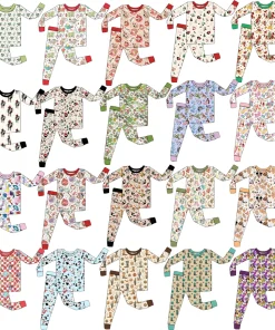 2-8T Whatnot Ready to Ship Bamboo Mystery Box Character Kids Boys Girls 2pcs Sleepwear Set Rts Mystery Bundle Bamboo Pajama