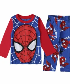Hot Sale Boys Pajamas Set Superhero Cute Soft Cotton Sleepwear with Long Sleeves Wholesale Kids Pijamas for Spring Season