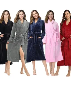 Luxury Hotel Adult Unisex Soft Bath Robe Pyjama Bathroom Spa Robe Elegante Cheap Sleepwear Women