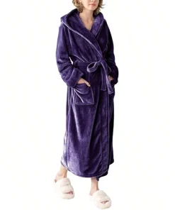 Luxury Soft 100% Polyester Towel Women's Bathrobe Sleepwear Long Robe Homewear Pajamas izable Robe ODM