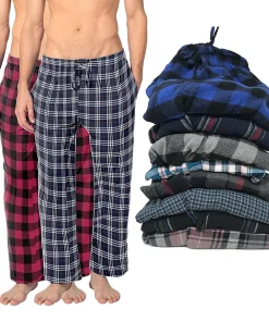 Wholesale Plaid Flannel Pajamas Pants  Soft Lounge Men Pajama Pants