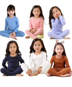 Print Children Baby Boy Girl Kids Pajamas Coloring Pijamas Thick Winter Cotton Sleepwear Pjs Set Solid White Pajamas Sets