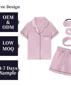 Summer Pajama Sets for Girls  Comfortable Sleepwear Set for Boys and Girls Hot Sale 5 Piece Soft Breathable Pajama Set