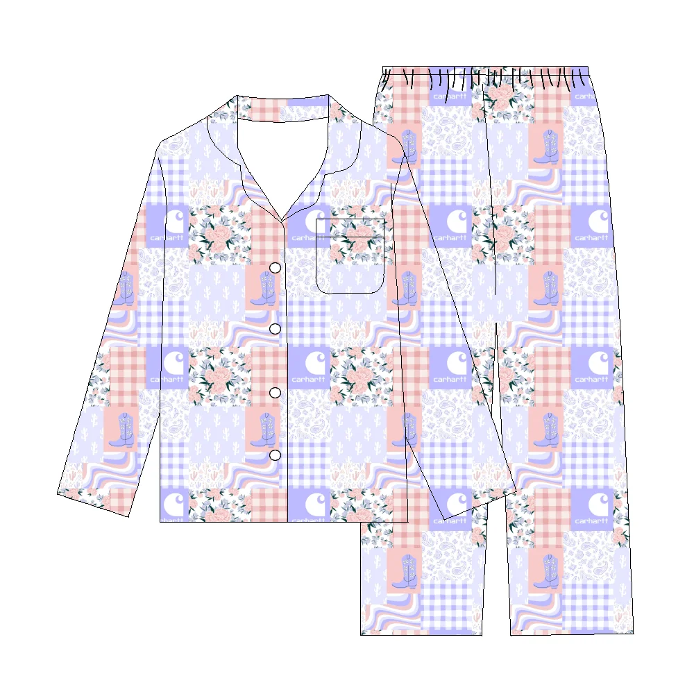 Women Long Sleeved Set Women Notch Collar Pajamas Set d Bamboo Fiber Lapel Breathable Pajamas for Women - Image 4