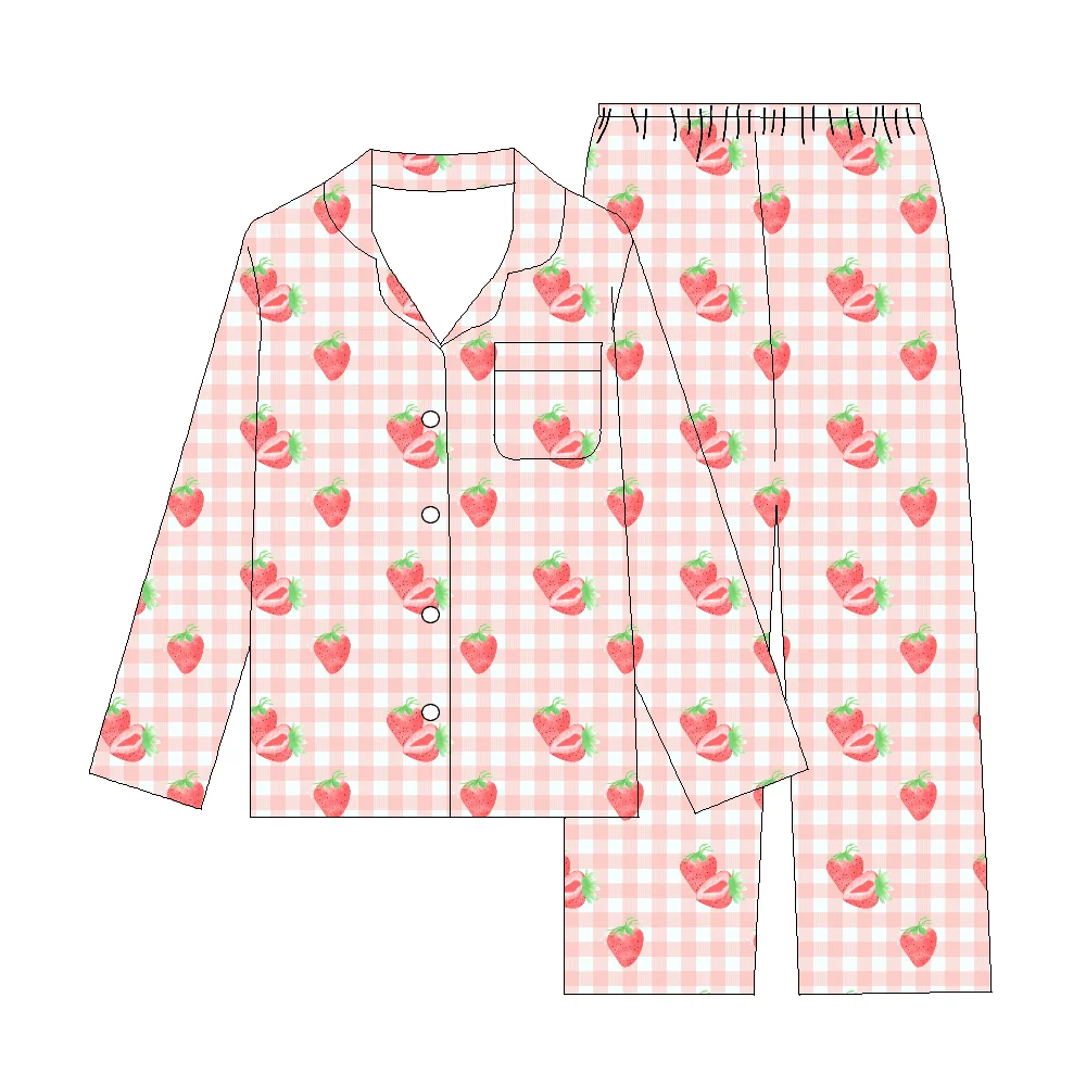 Women Long Sleeved Set Women Notch Collar Pajamas Set d Bamboo Fiber Lapel Breathable Pajamas for Women - Image 2