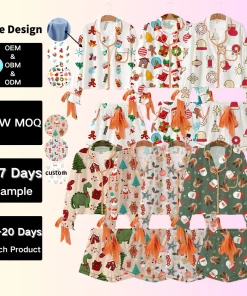 KERUI Kids Girl Christmas Pattern Pajamas Set Breathable Sleepwear for All Seasons Personalized Holiday Outfit