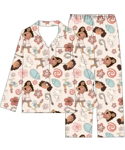 Women Long Sleeved Set Women Notch Collar Pajamas Set d Bamboo Fiber Lapel Breathable Pajamas for Women