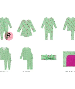 95% Bamboo 5% Spandex Fabric Pajamas Romper 2-Piece Kids Lounge Sets Girl Mommy Outfits Wholesale Clothing Sets