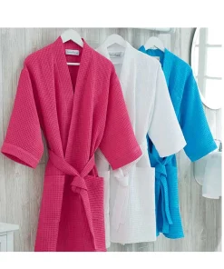 Waffle Soft Bathrobe, Man and Women Luxury Bath Robes, Cotton Nightgowns Luxury Women's Sleepwear Unisex Adult Sleepwear