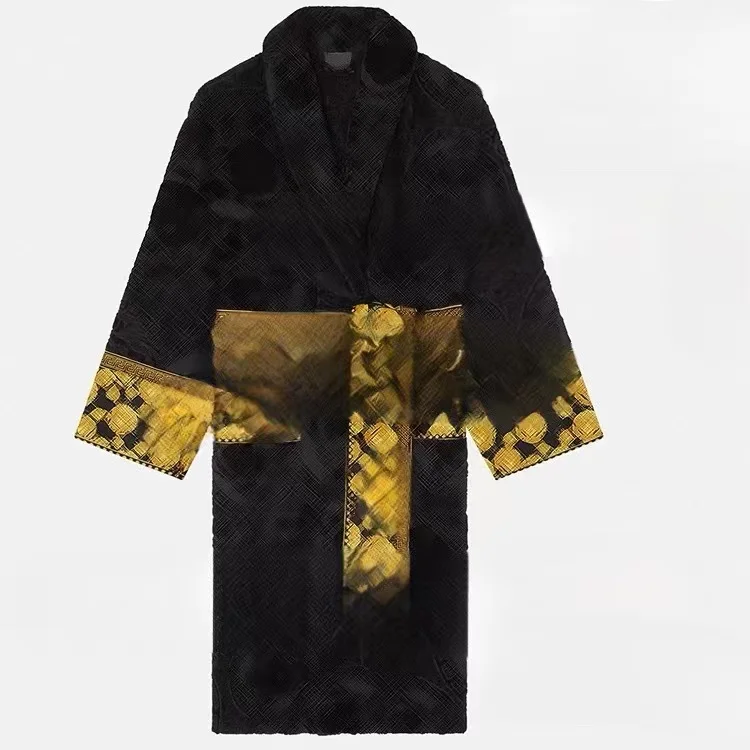 100% Cotton Solid Color Towel Shawl Bathrobe Fashion New Hot Selling Men's Women's Nightwear Bathrobe Sexy Lingerie HLY - Image 5