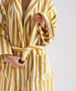 Bathrobe d Pattern Yarn Dyed Striped Terry Cotton Robes Premium Cotton Women Jacquard 100% Terry Cotton Bathrobe