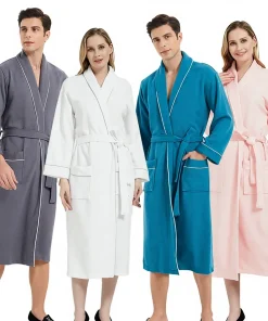 Wholesale Hotel Bathrobe Beauty Salon Modal Cotton Absorbent Quick-drying Men's Women's Nightgown  Sizing