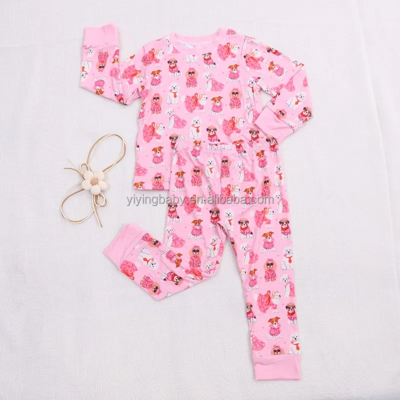 Baby Clothing Two-piece Set Bamboo Baby Pajamas Heart Valentine's Day Gifts Box Wholesale Children Clothes Boysand Girls - Image 5